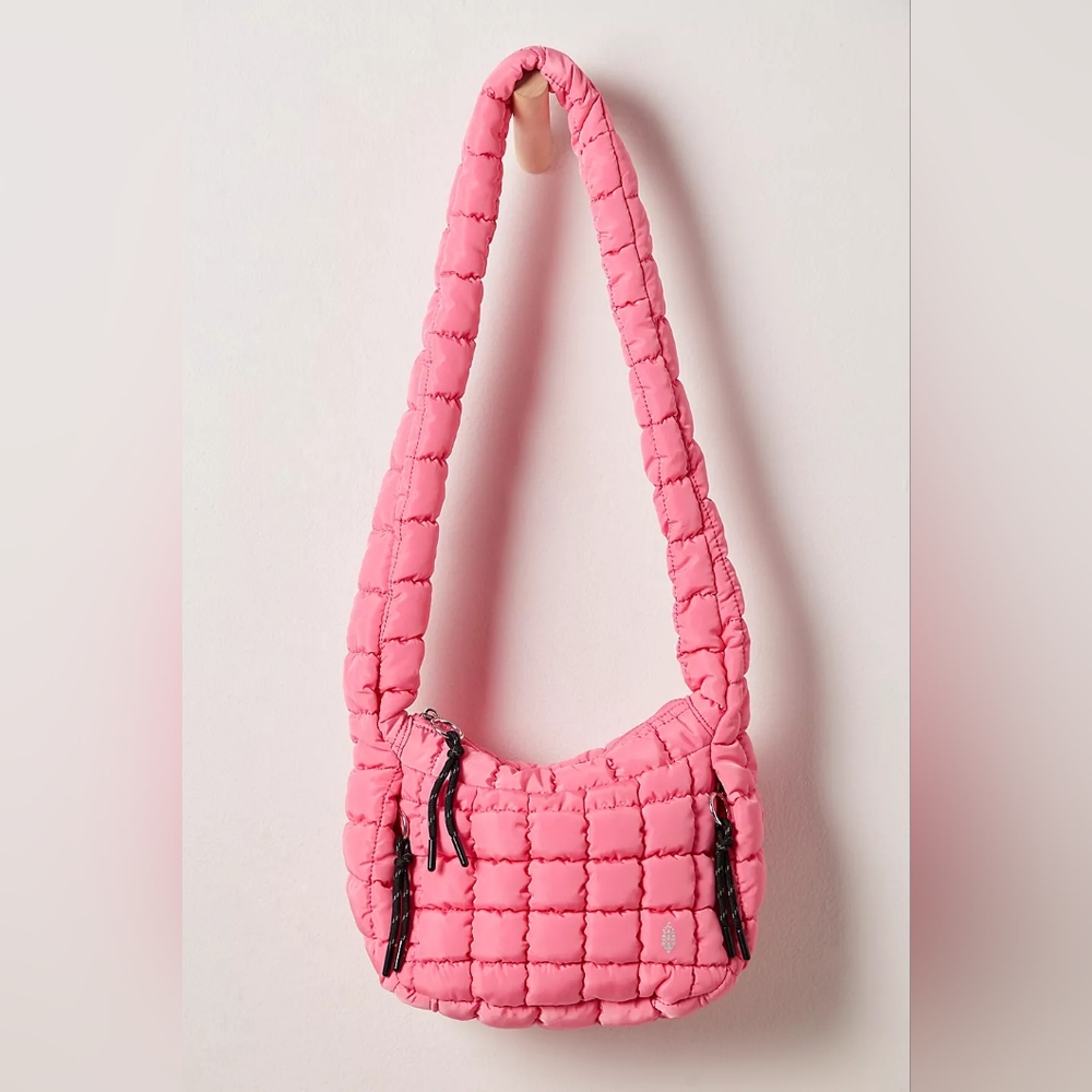 Free people Quilted Mini Carryall Sling (Bubblegum pink)
